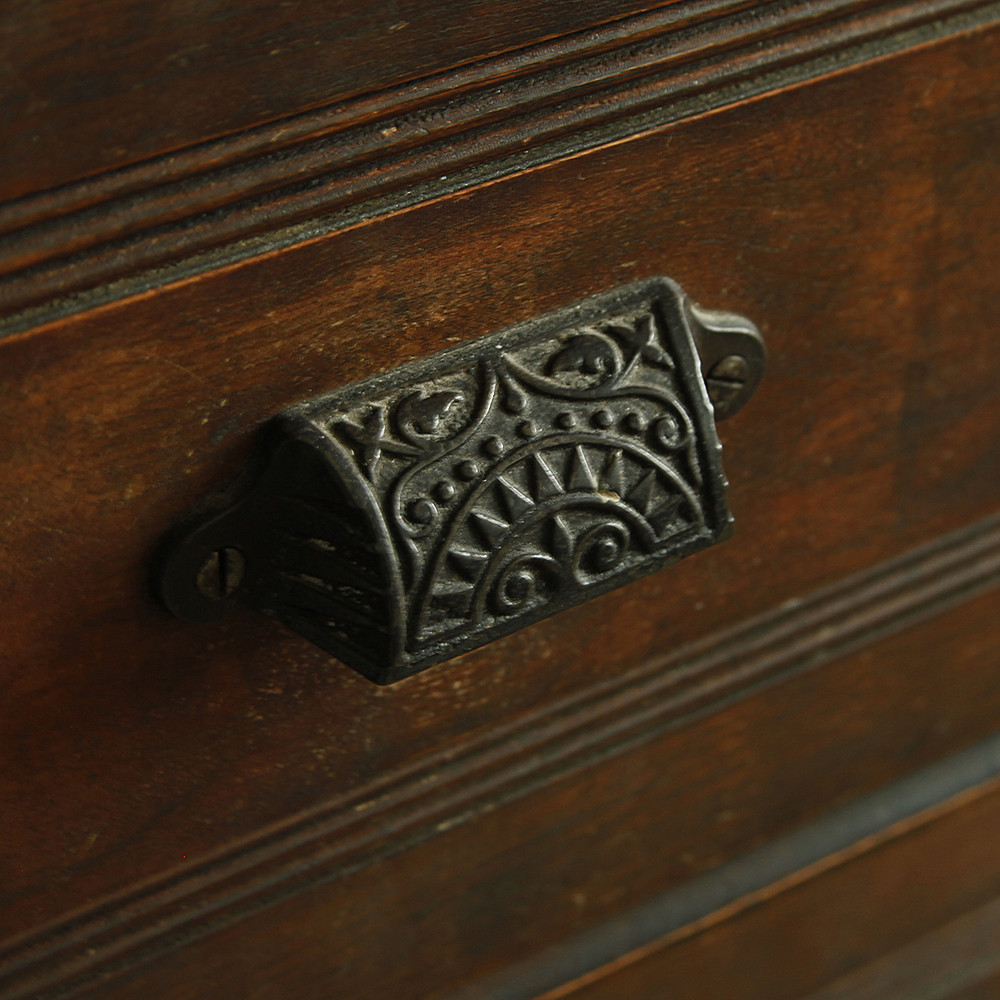 Victorian Marble Topped Oak Dresser