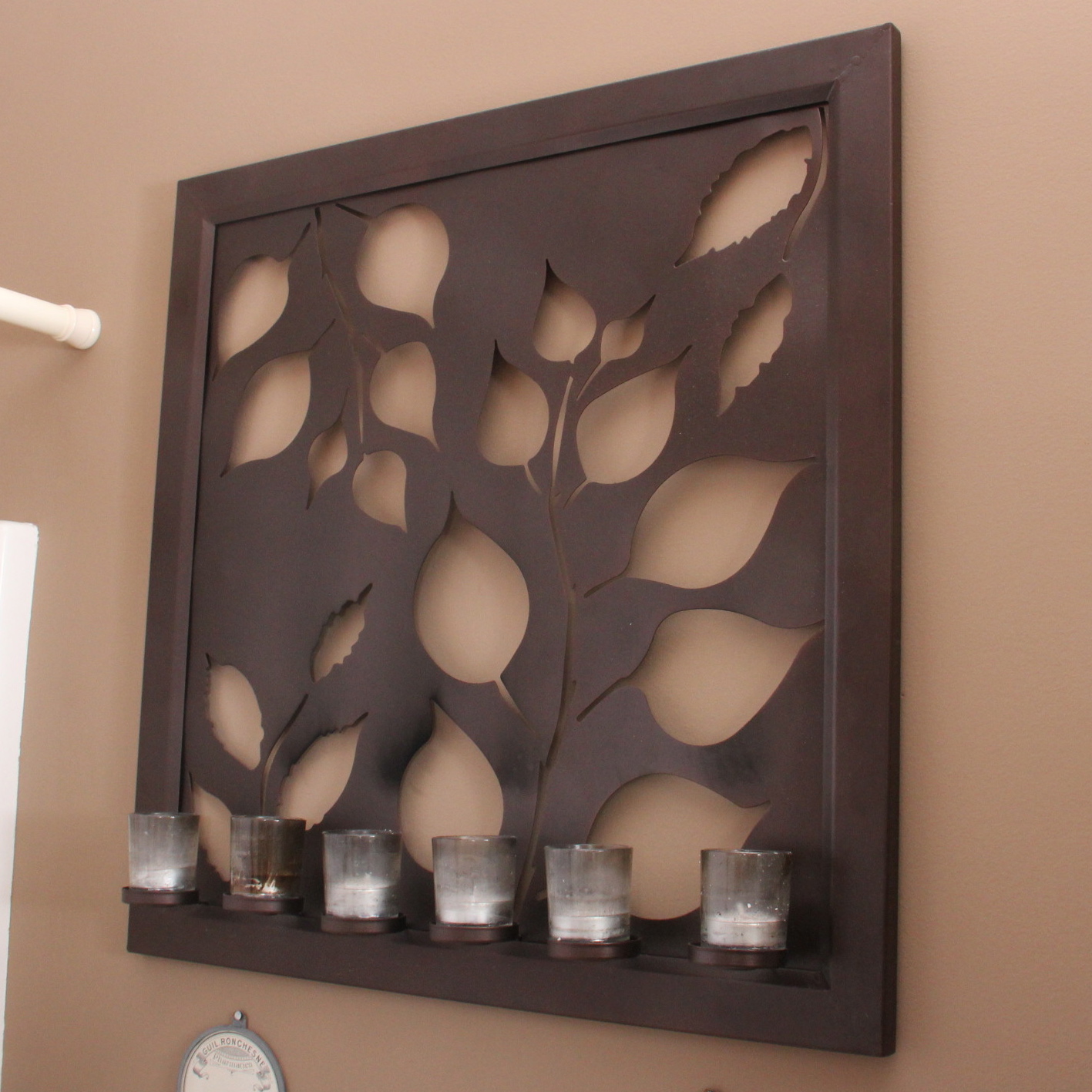 Magnifying Mirror, Metal Wall Sconce, and Table Lamp