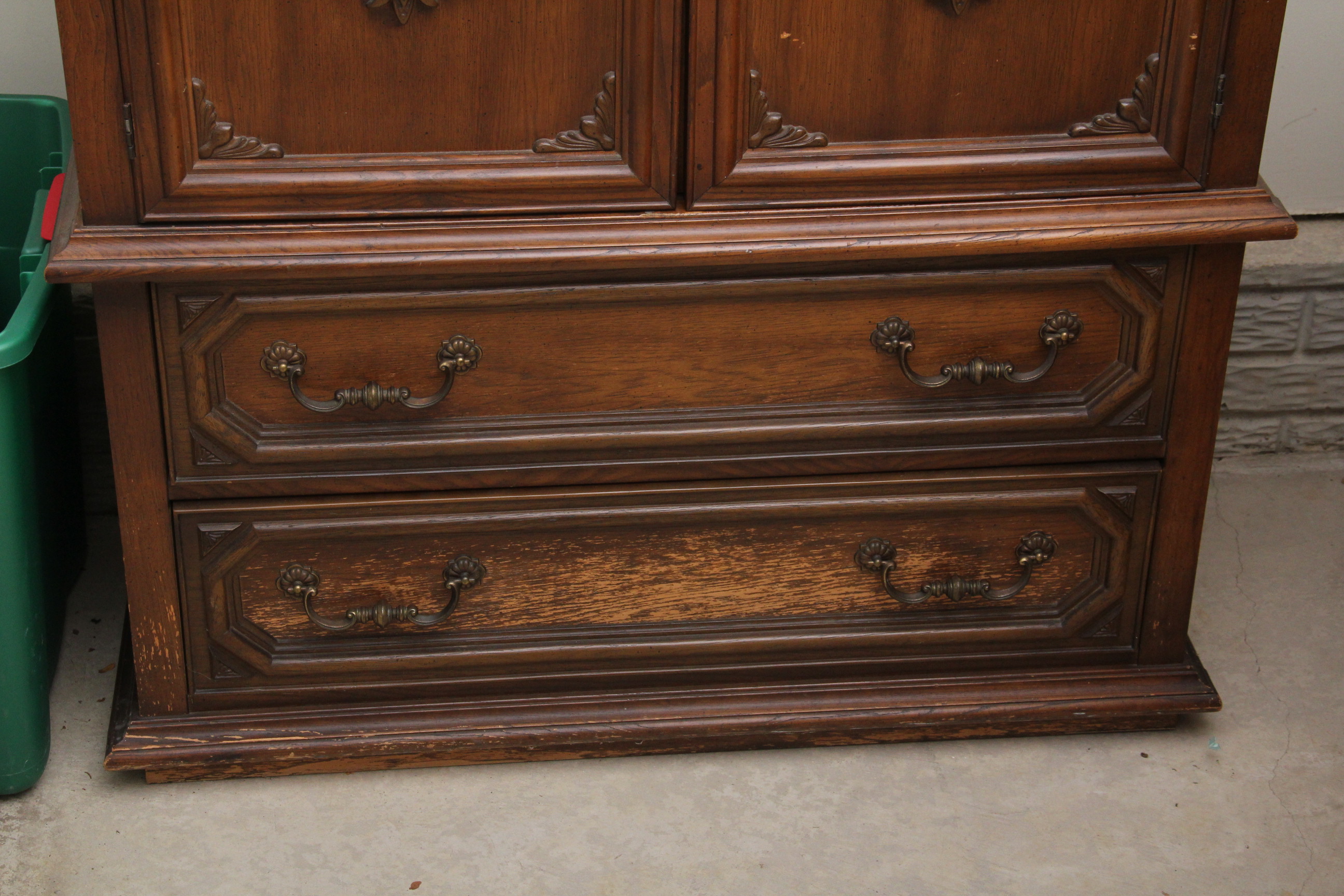 Vintage Bassett Furniture Walnut Armoire