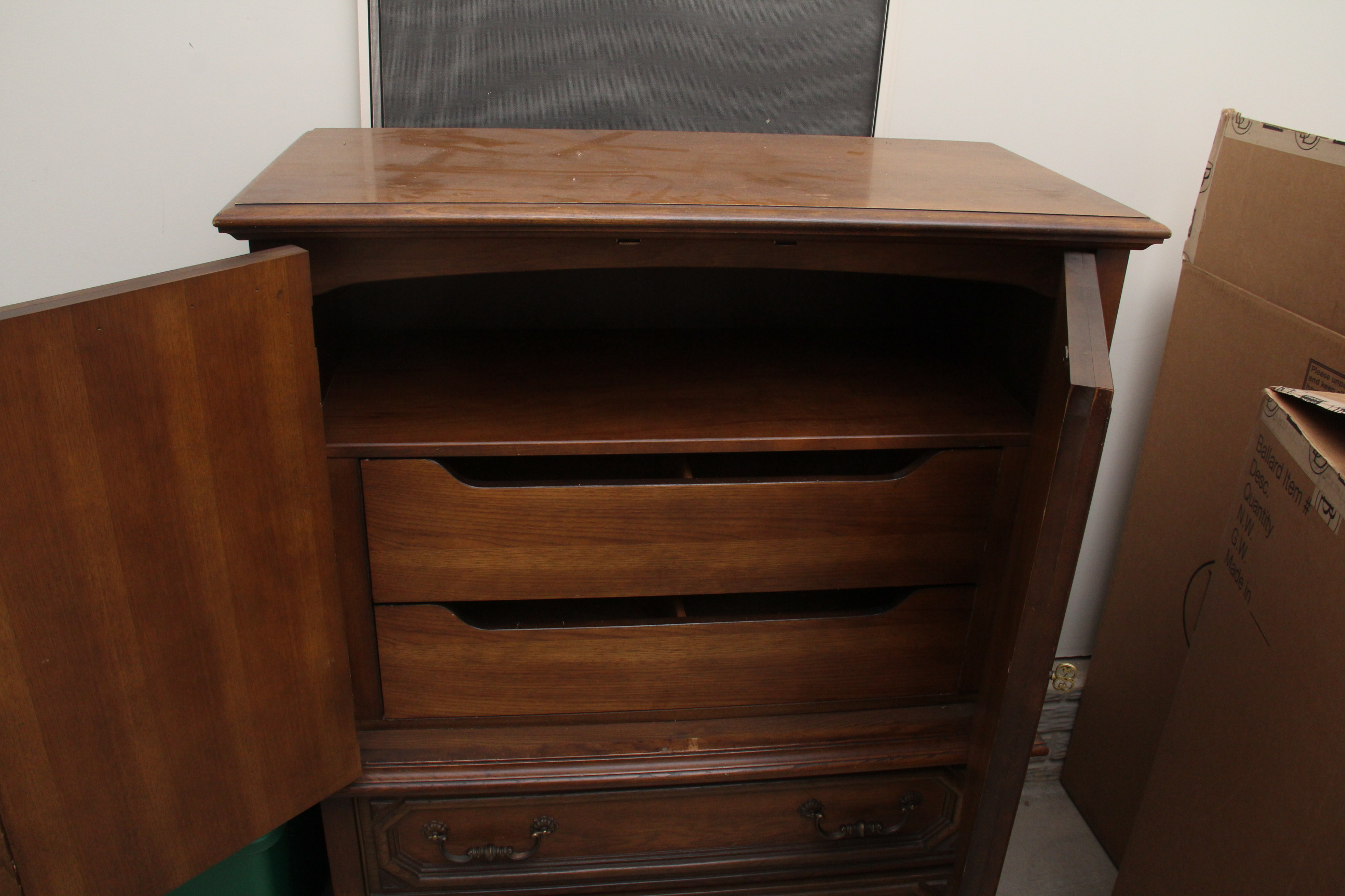 Vintage Bassett Furniture Walnut Armoire