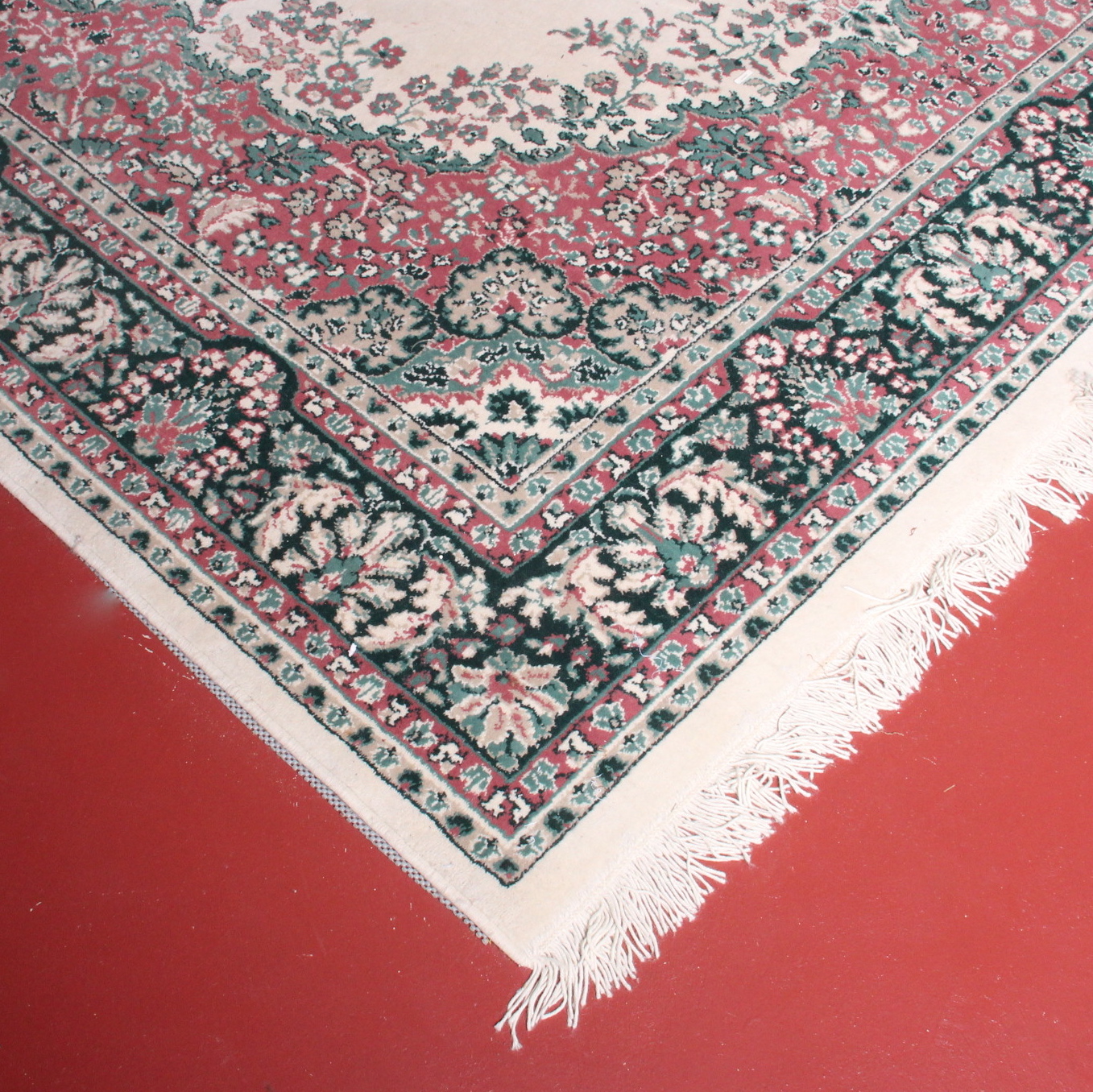 Pair of American Alternative Kerman Style Area Rugs