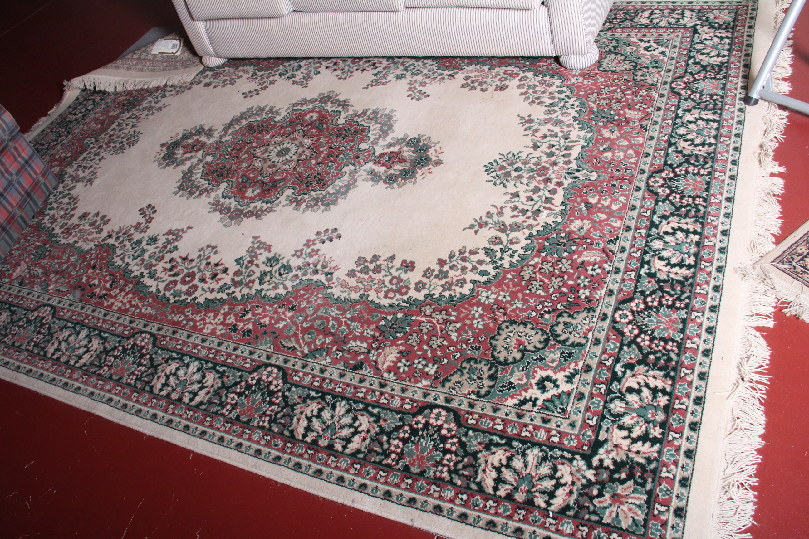 Pair of American Alternative Kerman Style Area Rugs
