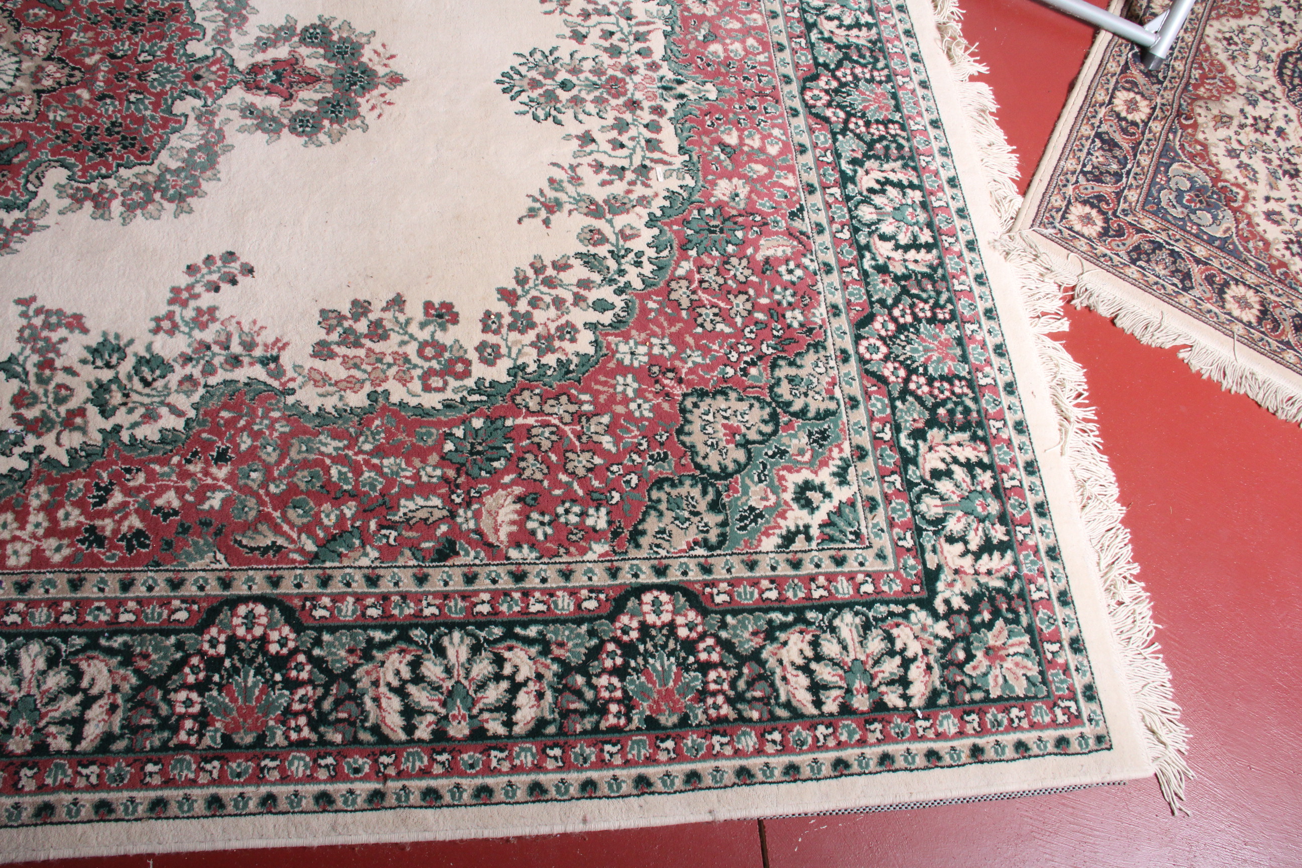 Pair of American Alternative Kerman Style Area Rugs