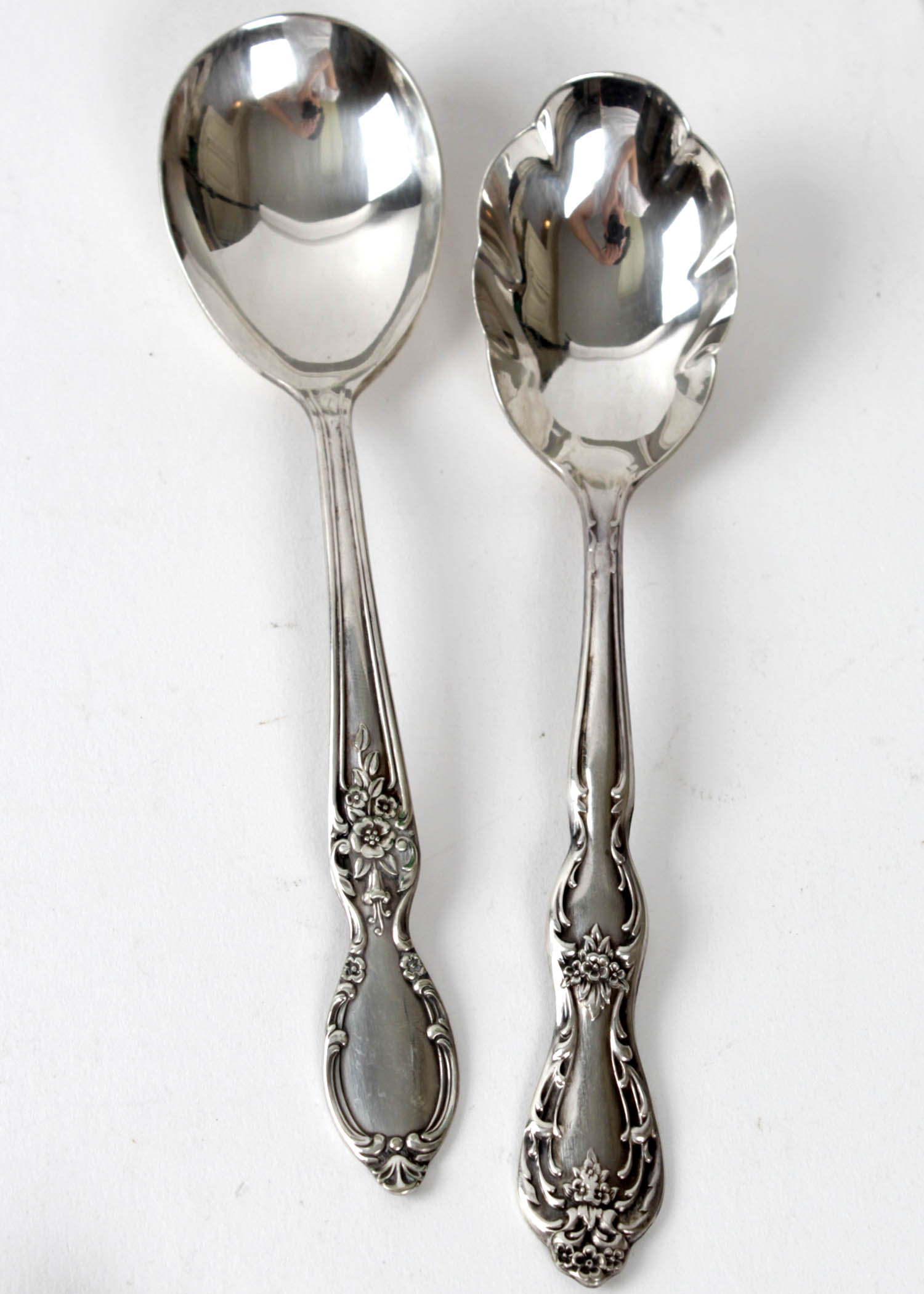 Fifty Piece Set of W.M. Rogers & Son Silverplated Victorian Rose Flatware