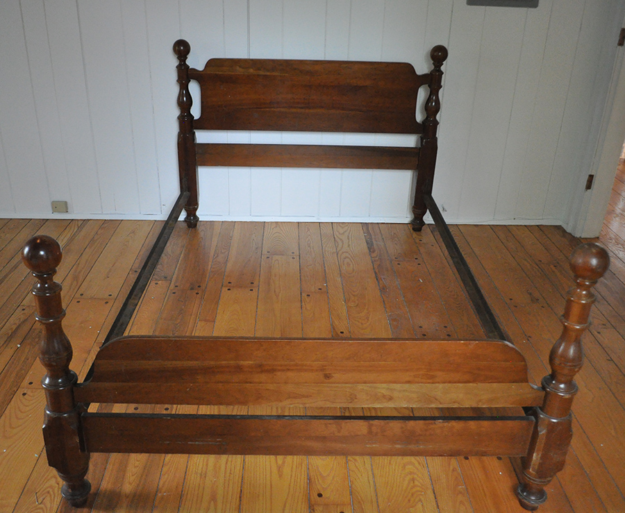 Full Sized Walnut Bed