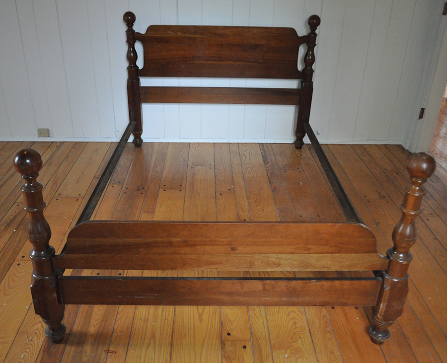 Full Sized Walnut Bed