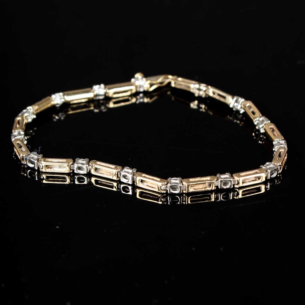 10K Yellow Gold 0.60 CTW Diamond Bracelet