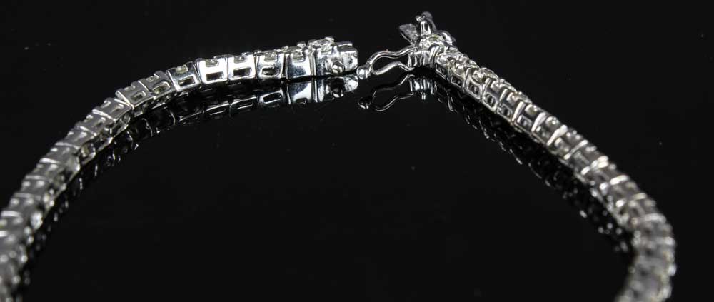 14K White Gold 2.64 CTW Diamond Bracelet with Extra Links