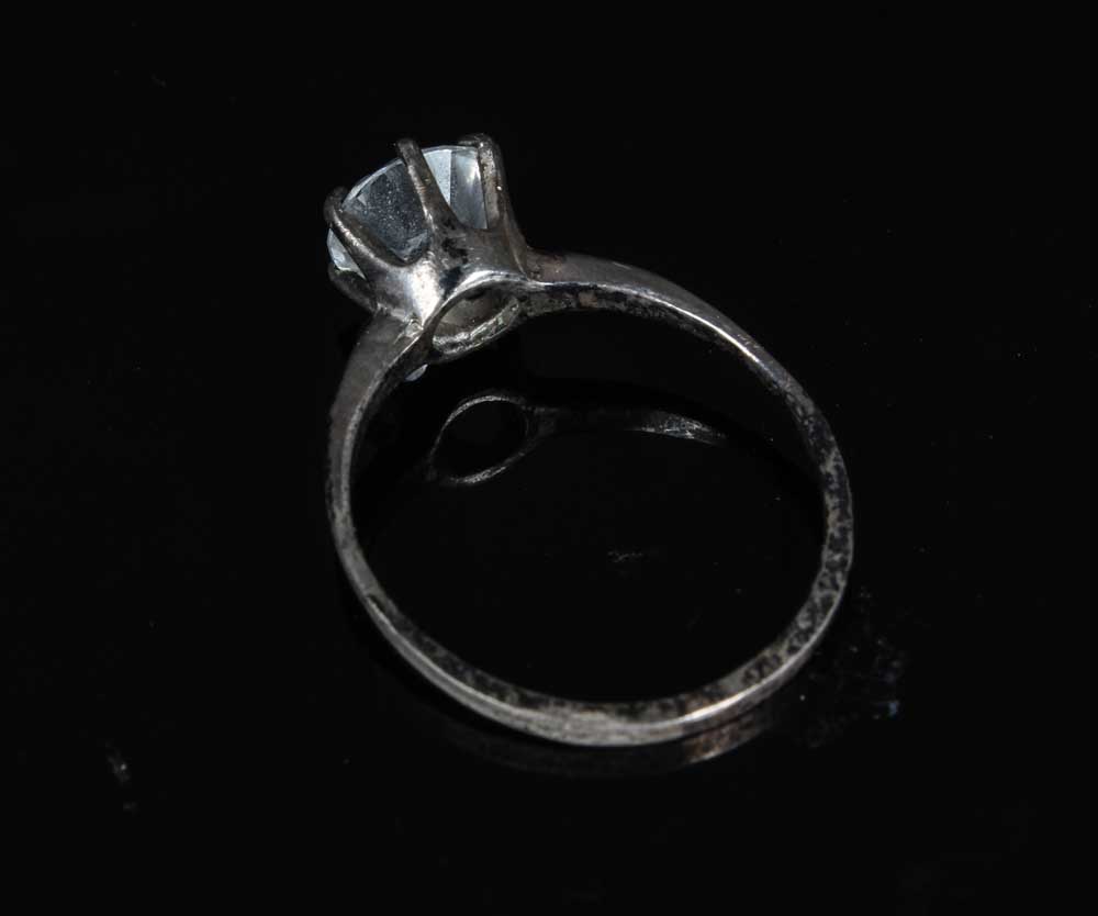 Trio of Sterling Silver Rings and Bangle Bracelet