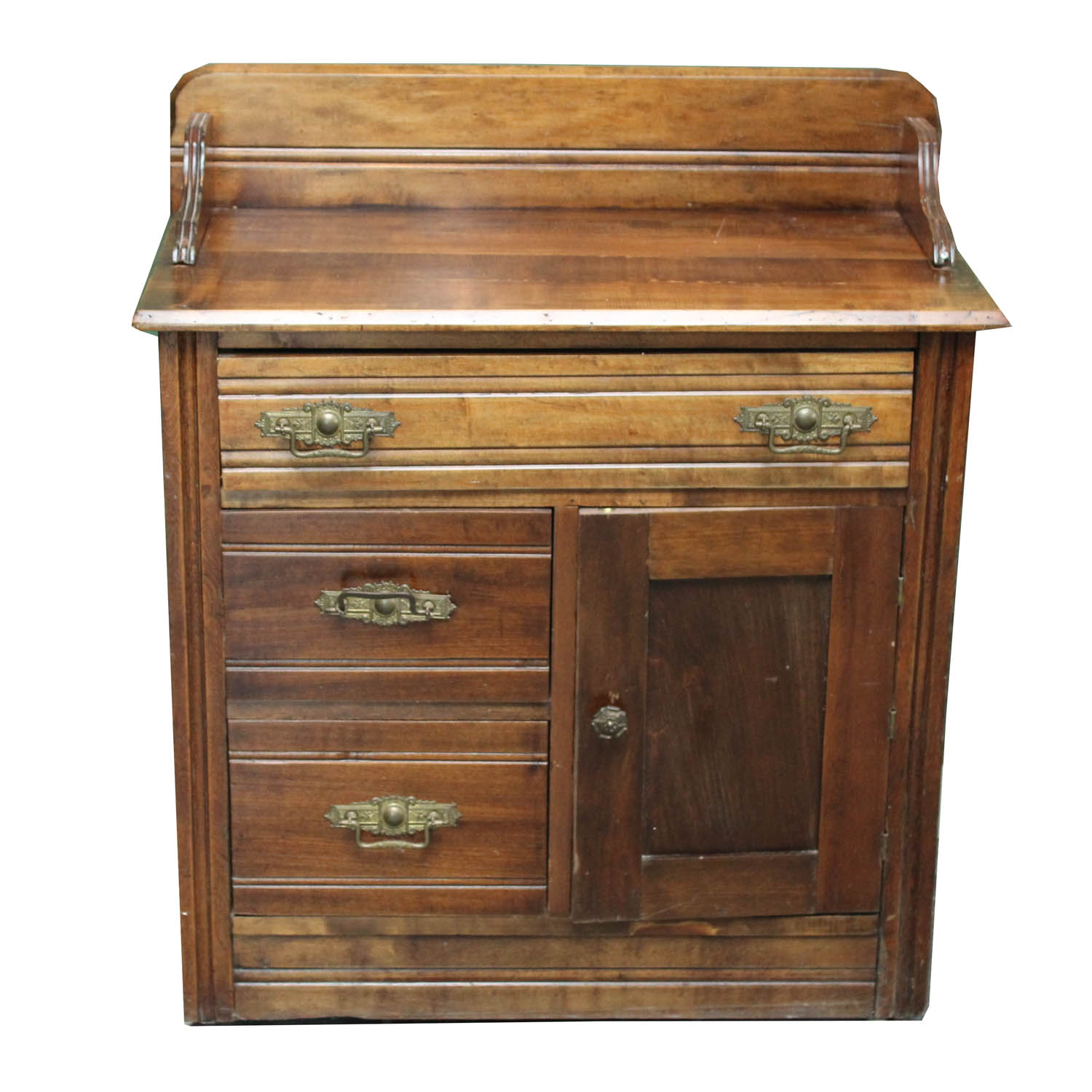 Antique Eastlake Style Oak Washstand
