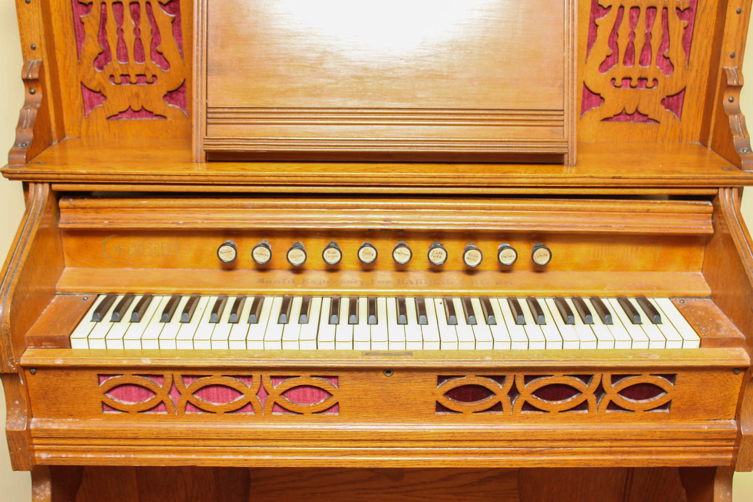 19th Century Eastlake Style Oak Pump Organ