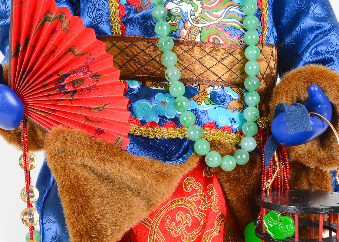 Santa Claus Figurine in Traditional Chinese Dress