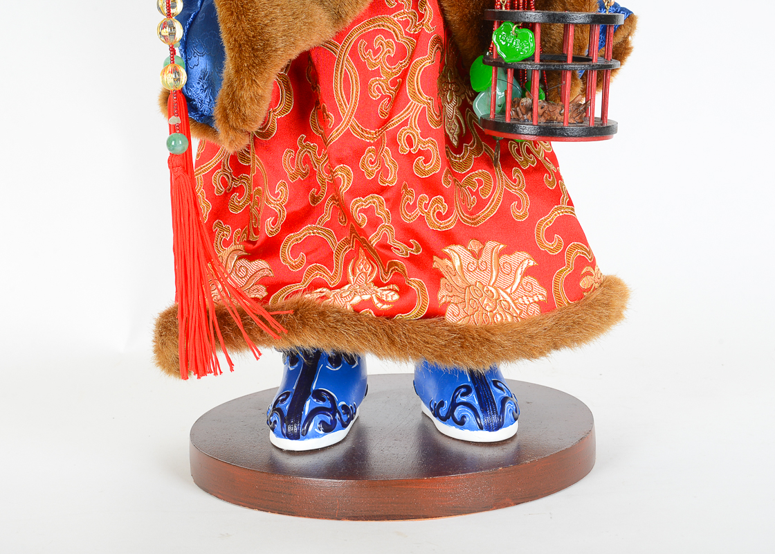 Santa Claus Figurine in Traditional Chinese Dress