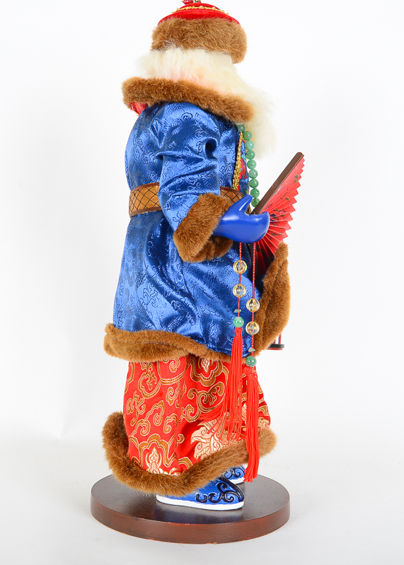 Santa Claus Figurine in Traditional Chinese Dress