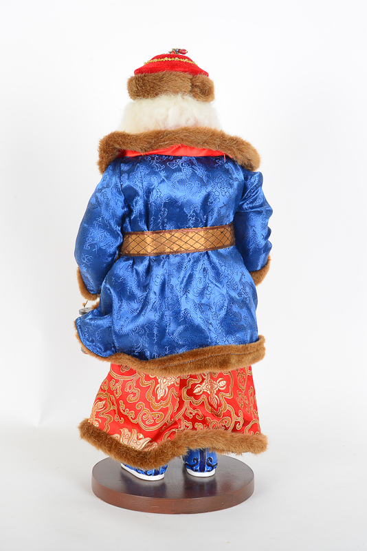 Santa Claus Figurine in Traditional Chinese Dress