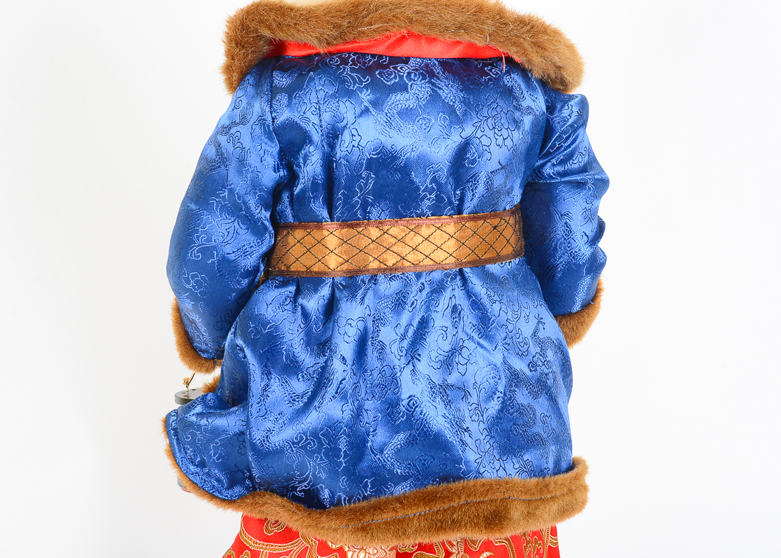 Santa Claus Figurine in Traditional Chinese Dress