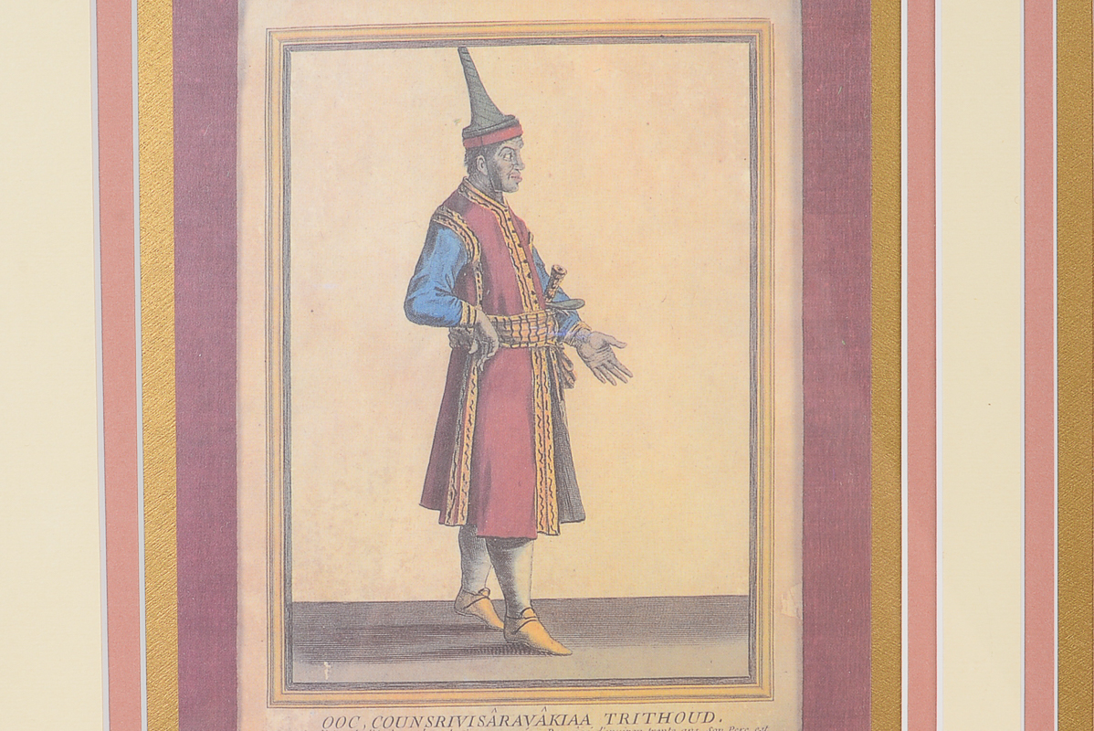 Offset Lithograph Titled "Mrs. les Ambassadeurs du Roy de Siam, envoyé au Roy Louis le Grand Empereur des Francois en 1686"