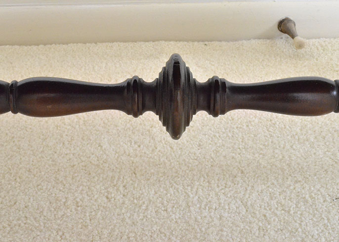 Late 20th Century Queen Anne Style Upholstered Bench