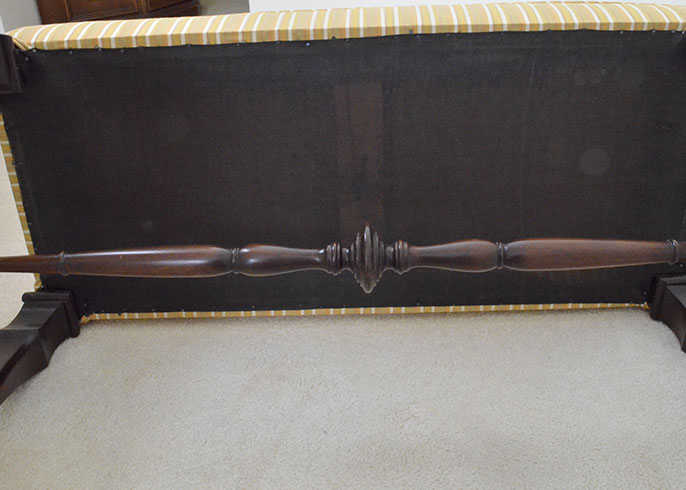 Late 20th Century Queen Anne Style Upholstered Bench