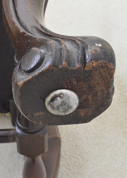 Late 20th Century Queen Anne Style Upholstered Bench