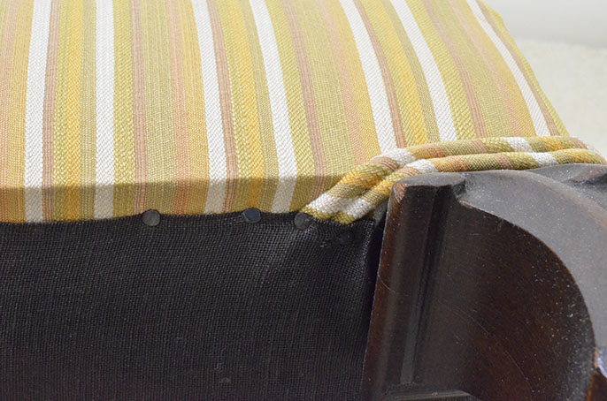 Late 20th Century Queen Anne Style Upholstered Bench