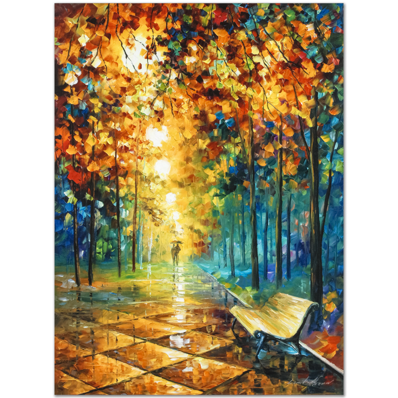 Leonid Afremov Signed Giclee on Canvas "Misty Park"