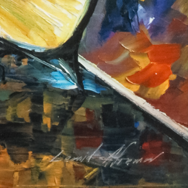 Leonid Afremov Signed Giclee on Canvas "Misty Park"