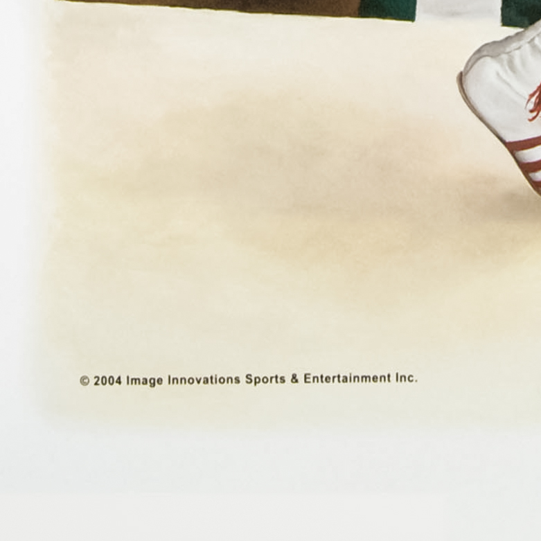 Muhammad Ali "Frazier Floors Ali" Lithograph Poster on Paper