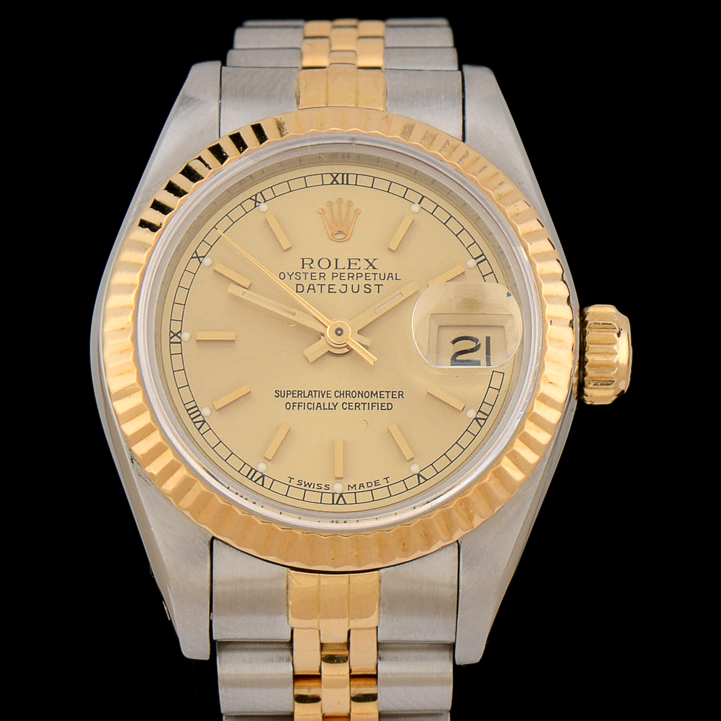 Women's Rolex 18K Yellow Gold and Stainless Steel Oyster Perpetual Watch