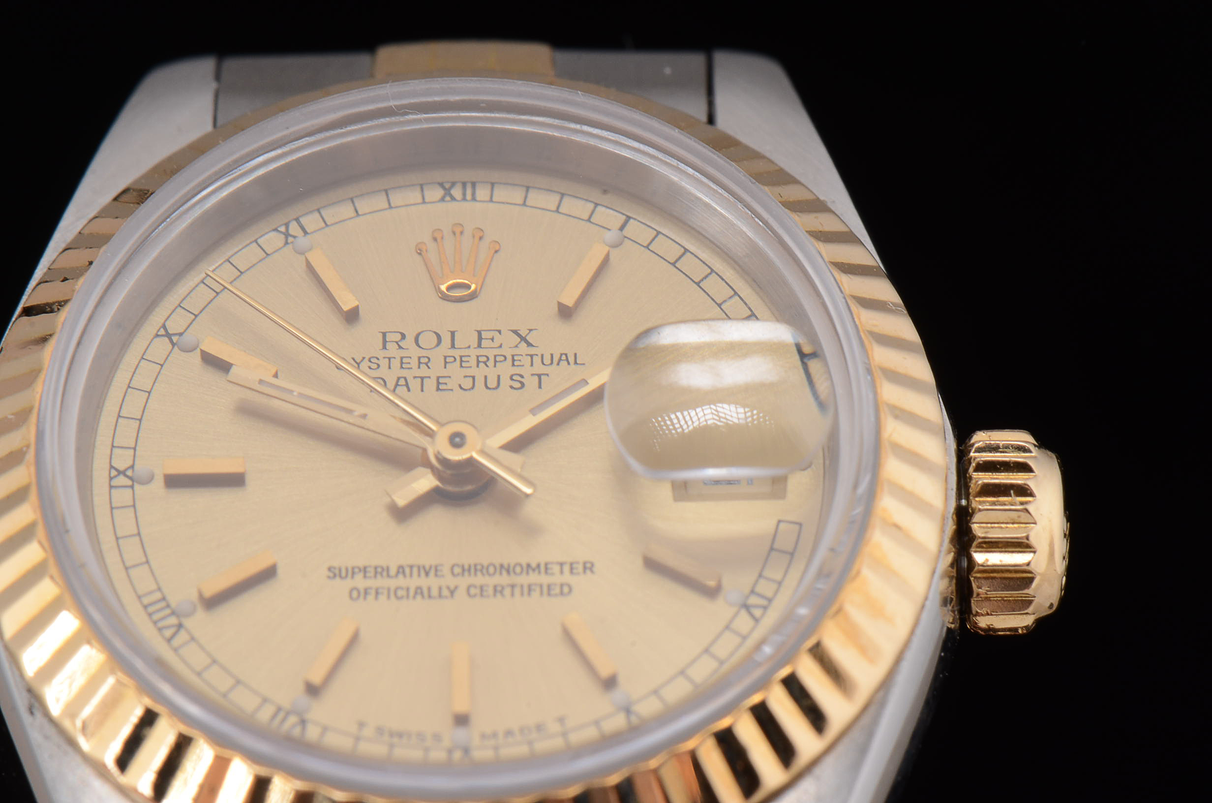 Women's Rolex 18K Yellow Gold and Stainless Steel Oyster Perpetual Watch