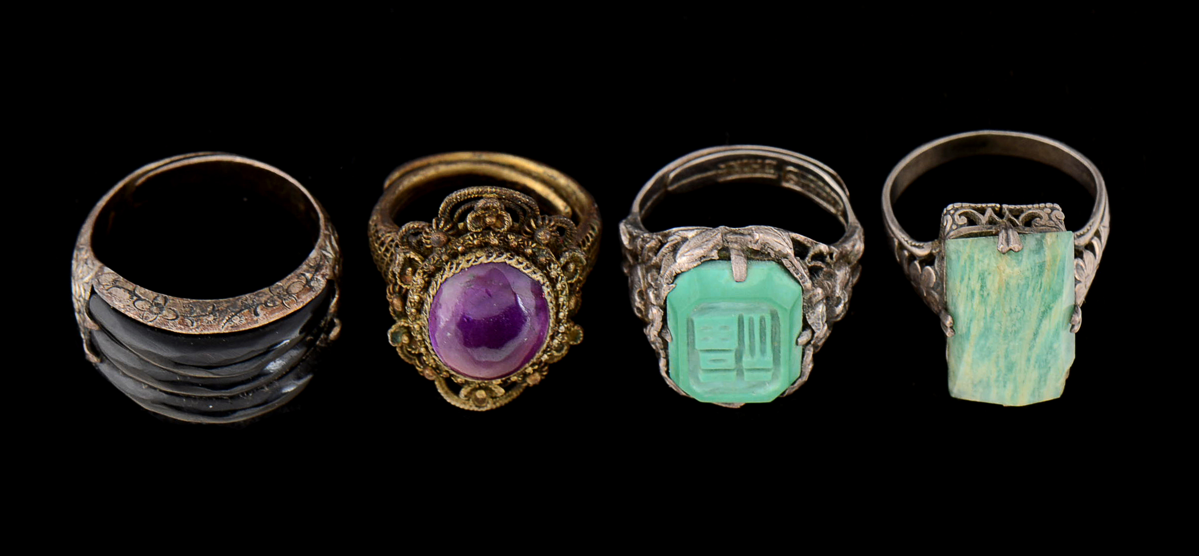 Group of Early 20th Century Chinese Export Silver Jewelry