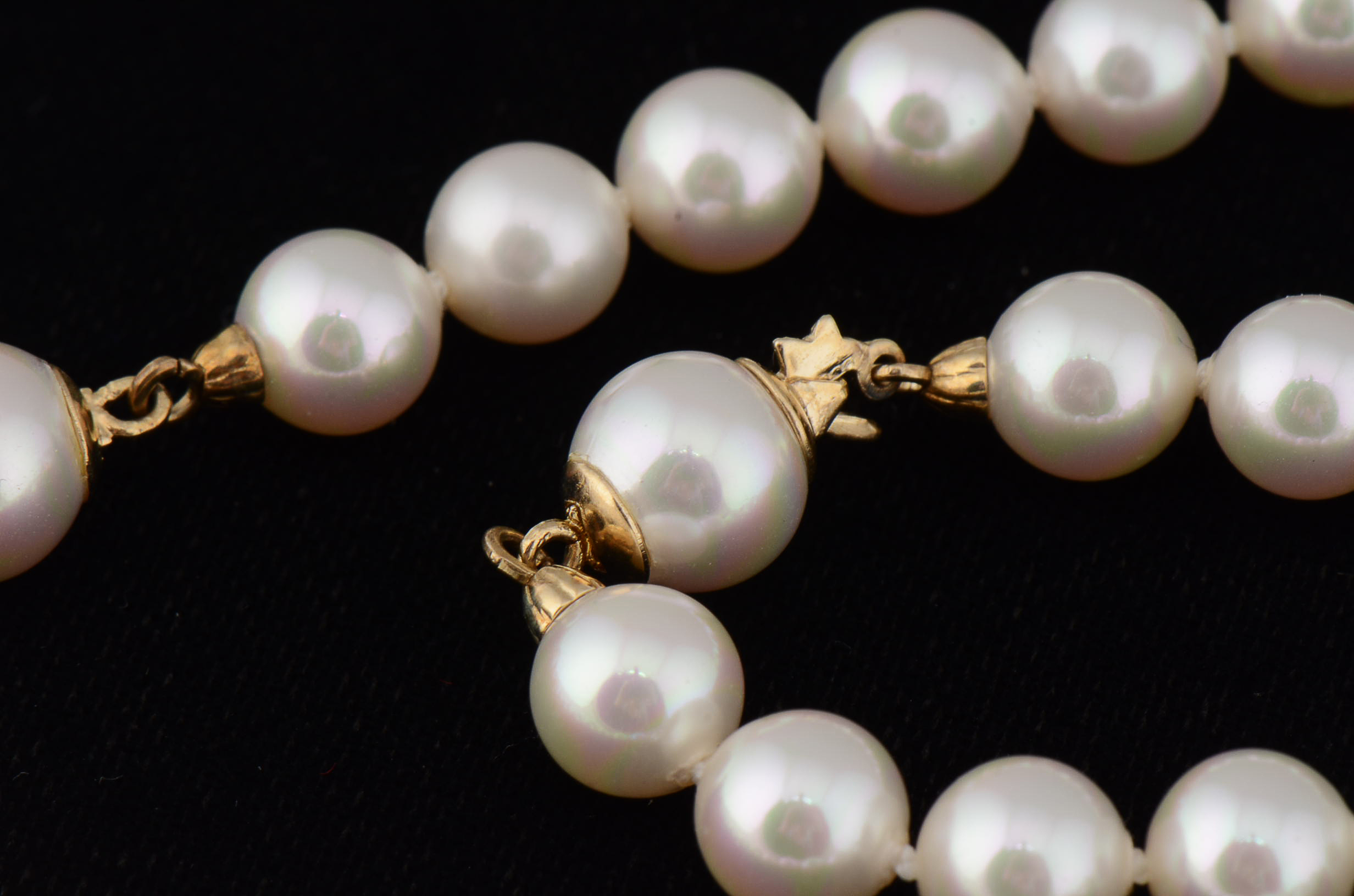 Majorica Simulated Pearl Necklace with Goldtone Double Clasp and Detachable Bracelet