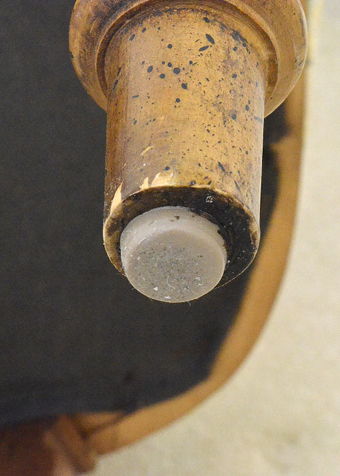 Late 20th Century Louis XVI Style Armchair in Striped Upholstery