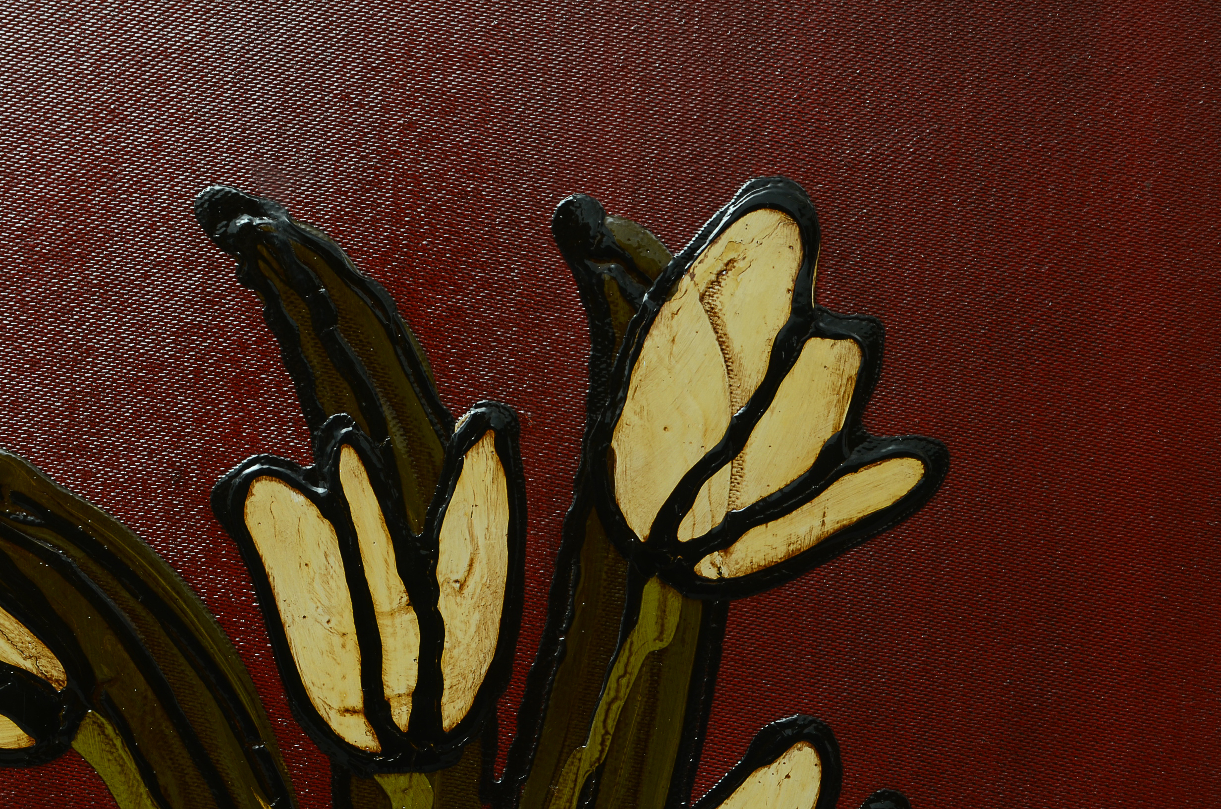 Framed Acrylic Textured Painting on Board by Ronald G Baldwin