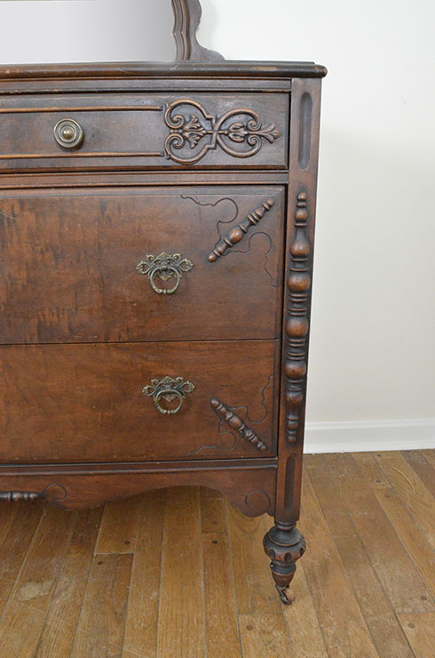 Depression Era Dresser with Mirror