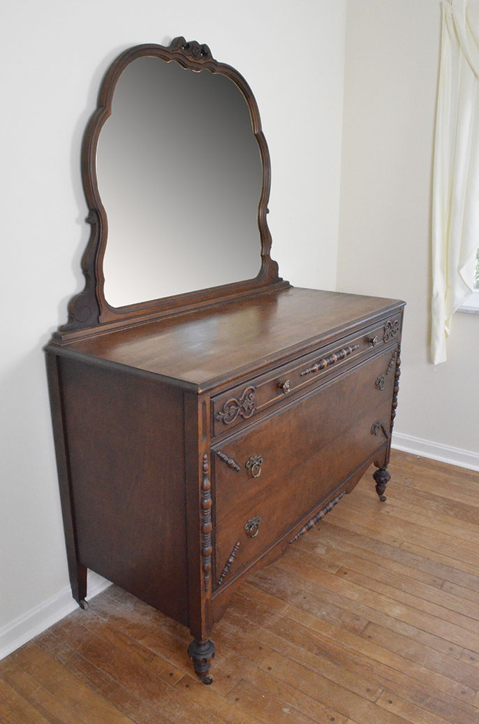 Depression Era Dresser with Mirror