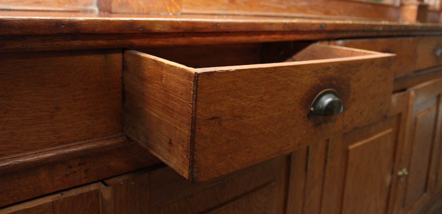 Pre-Prohibition Era Mirrored Tiger Oak Back Bar