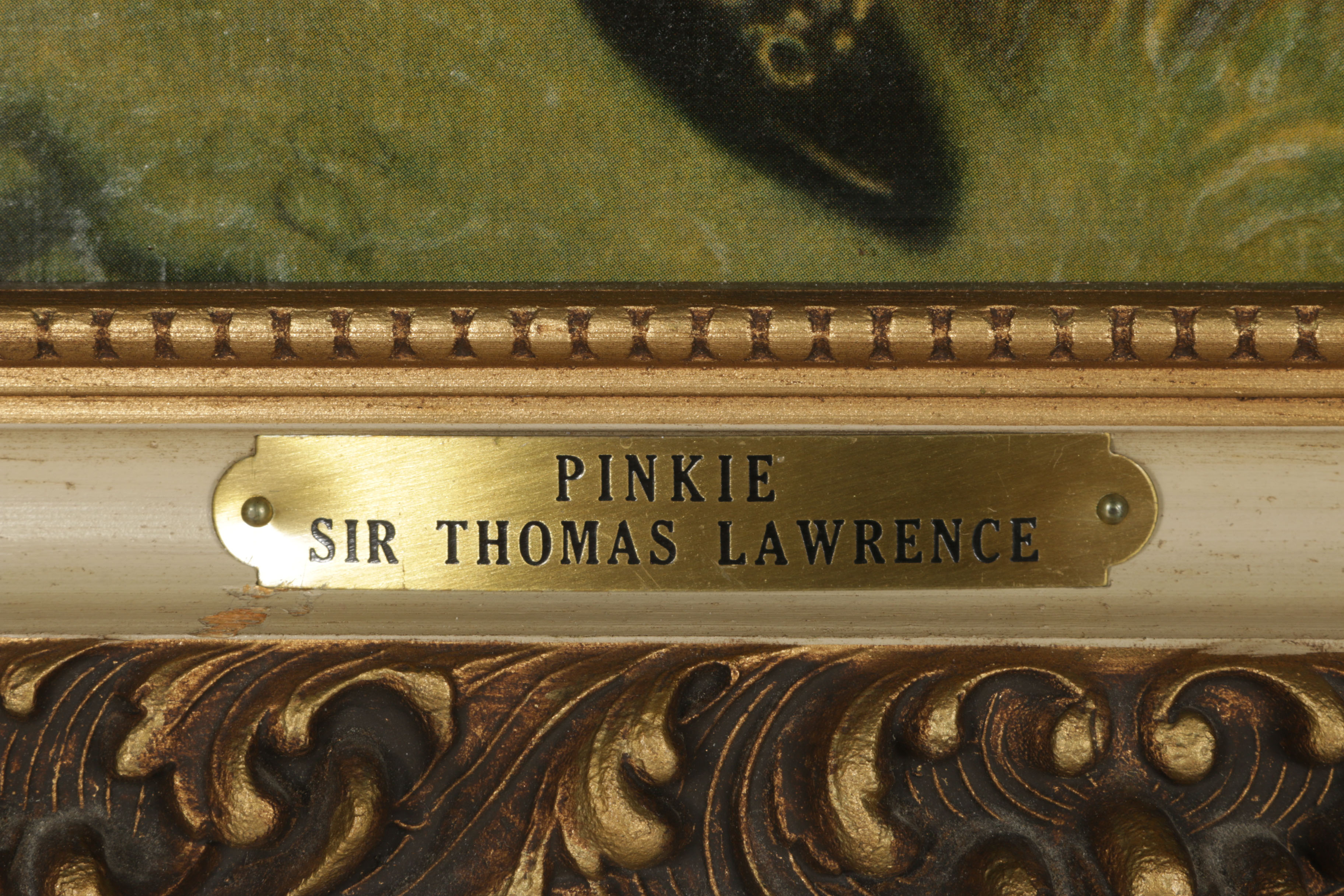 Offset Lithograph on Canvas After Sir Thomas Lawrence's "Pinkie"