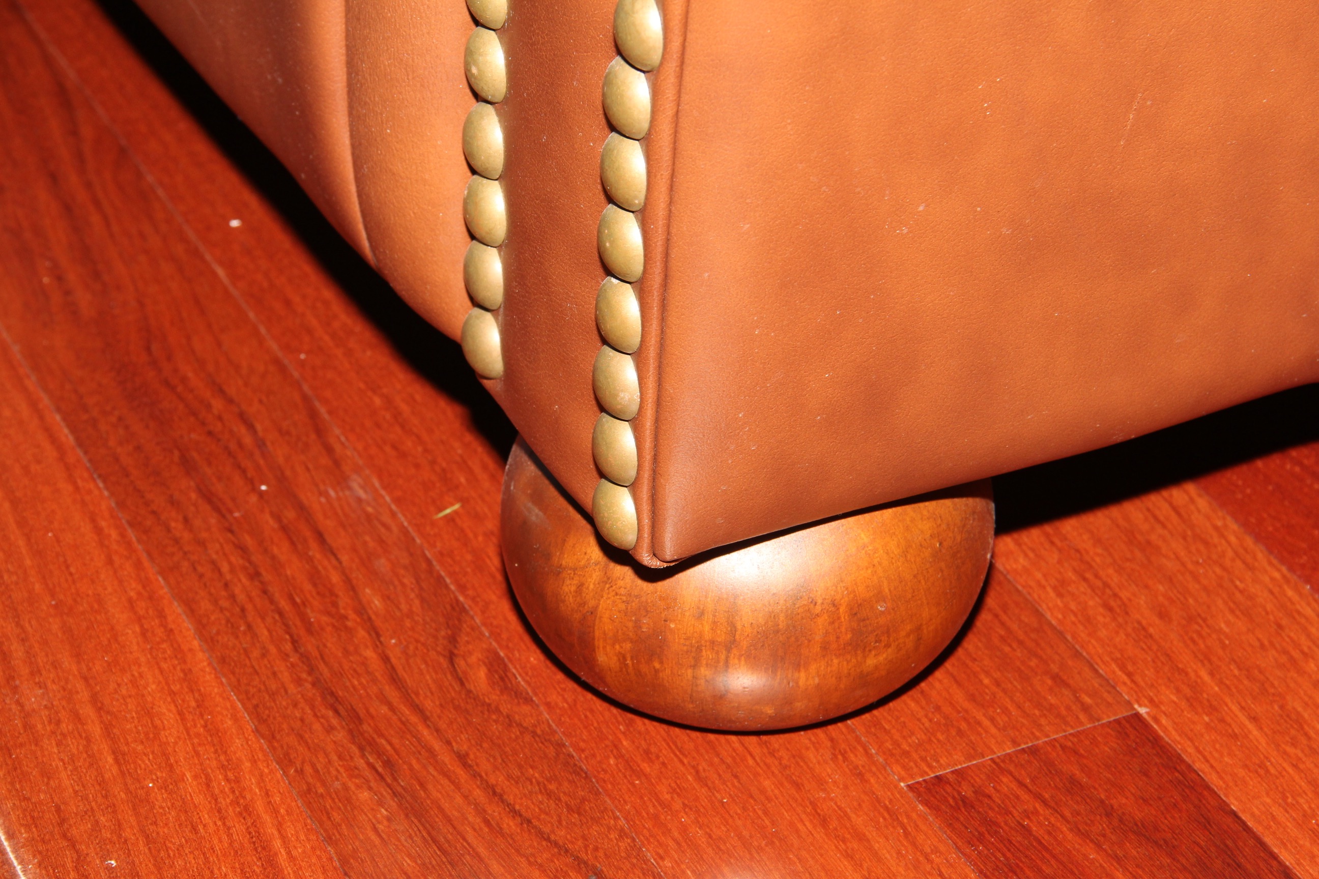 Leather Riveted Sofa