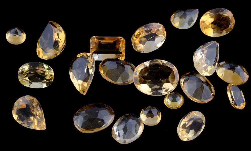 Group of Loose Cut Citrine Gemstones, 18.5 CTW