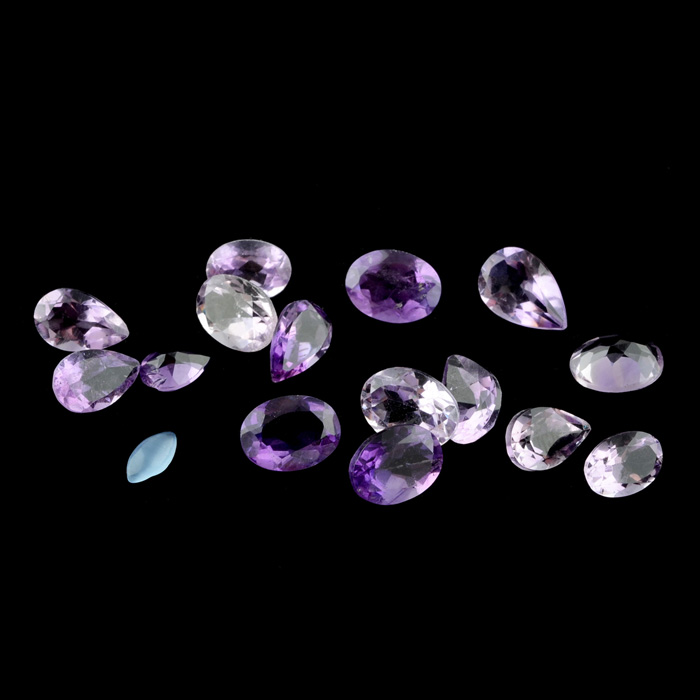 Collection of Loose Amethyst Cut Gemstones, 14.0 CTW