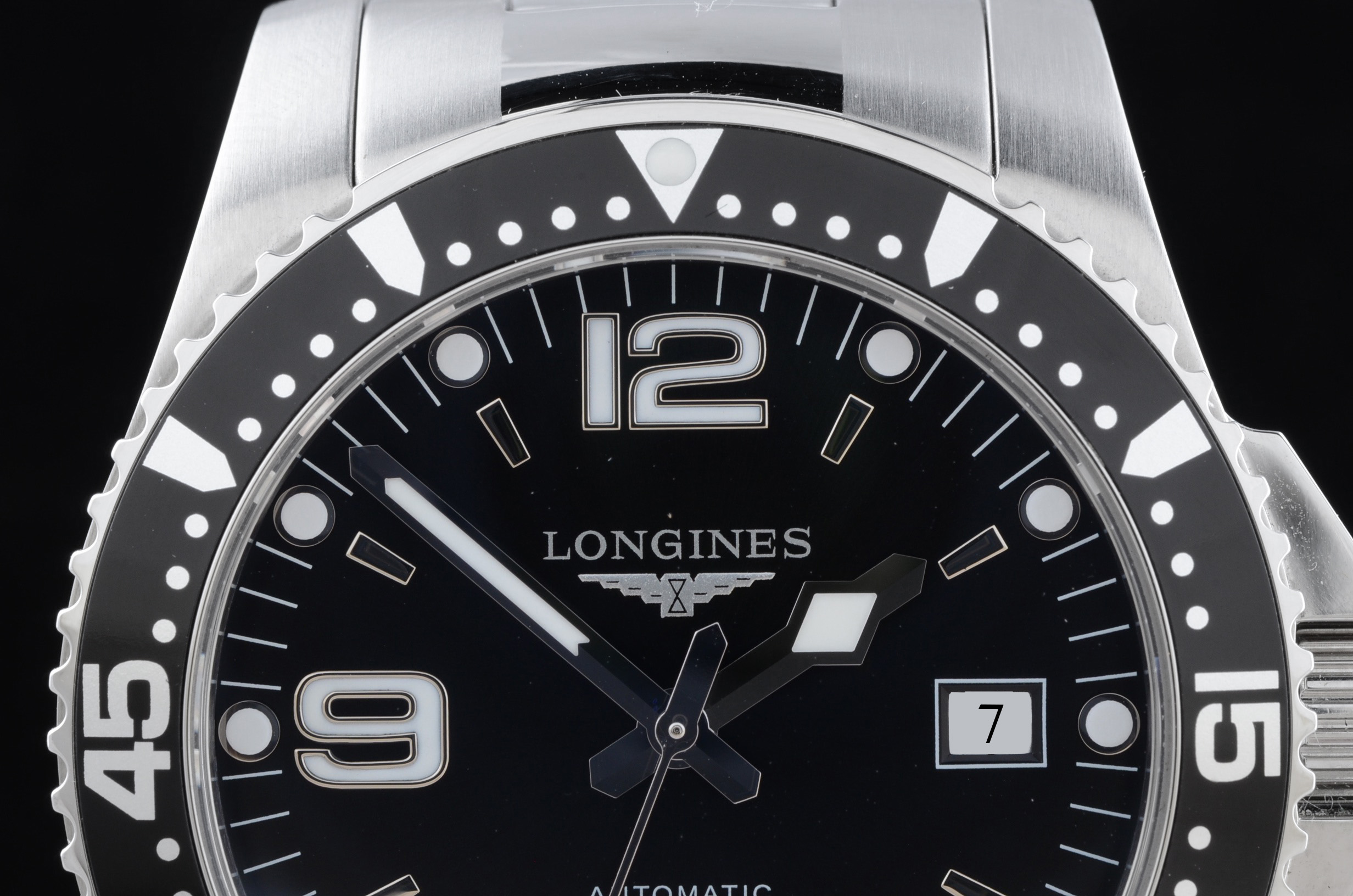 Men's Longines HydroConquest Divers 41mm Black Automatic Steel Watch