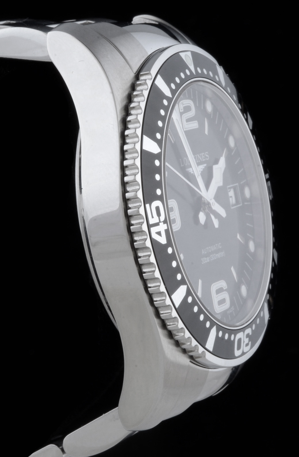 Men's Longines HydroConquest Divers 41mm Black Automatic Steel Watch