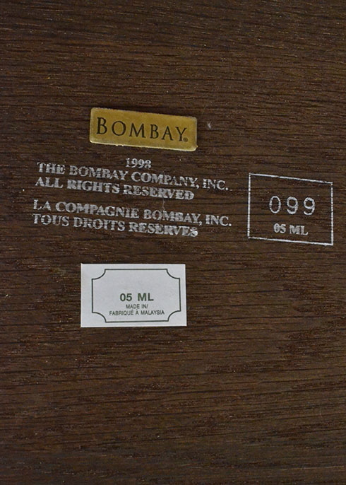 Bombay Company Two-Drawer File Cabinet in Mahogany Finish