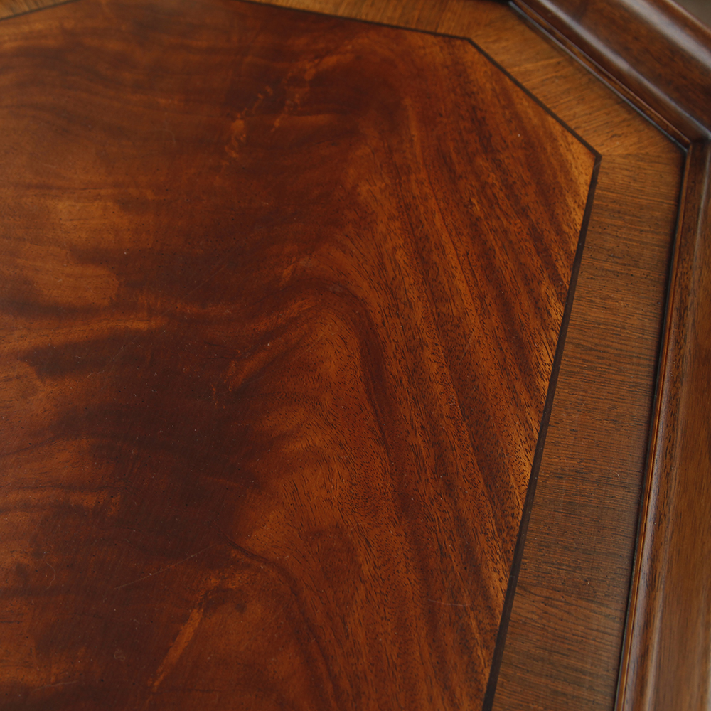 Tray Top Mahogany and Walnut Coffee Table by Wellington Hall