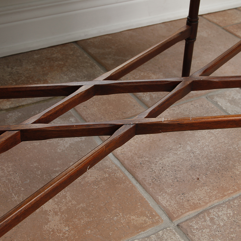 Tray Top Mahogany and Walnut Coffee Table by Wellington Hall