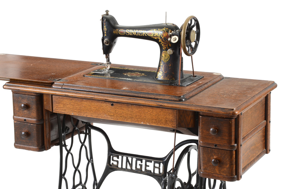 Antique Singer Red Eye Treadle Sewing Machine