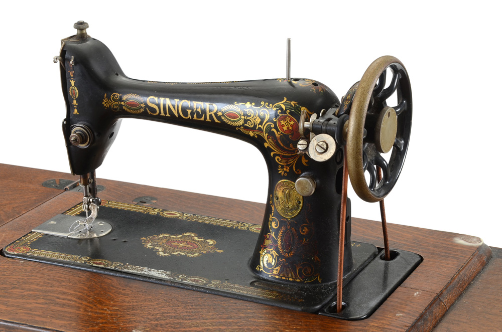 Antique Singer Red Eye Treadle Sewing Machine