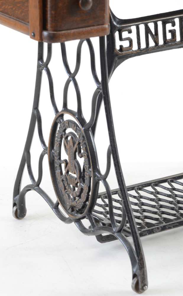 Antique Singer Red Eye Treadle Sewing Machine