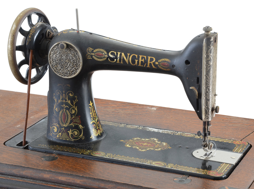 Antique Singer Red Eye Treadle Sewing Machine